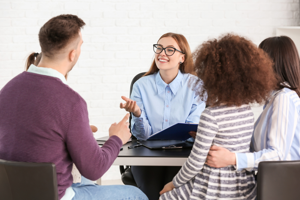 meeting with couple for signing adoption documents