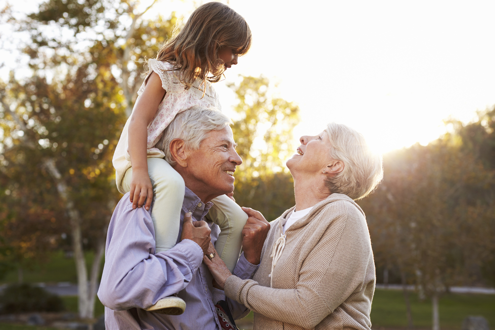 grandparents with their grandchilden
